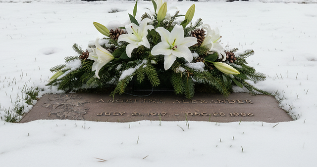 Angelina Alexander's grave marker, photograph 1 of 3